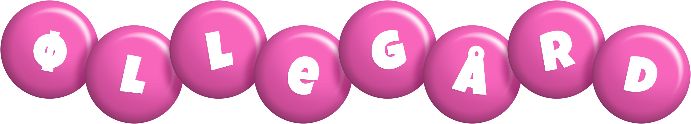 Øllegård candy-pink logo