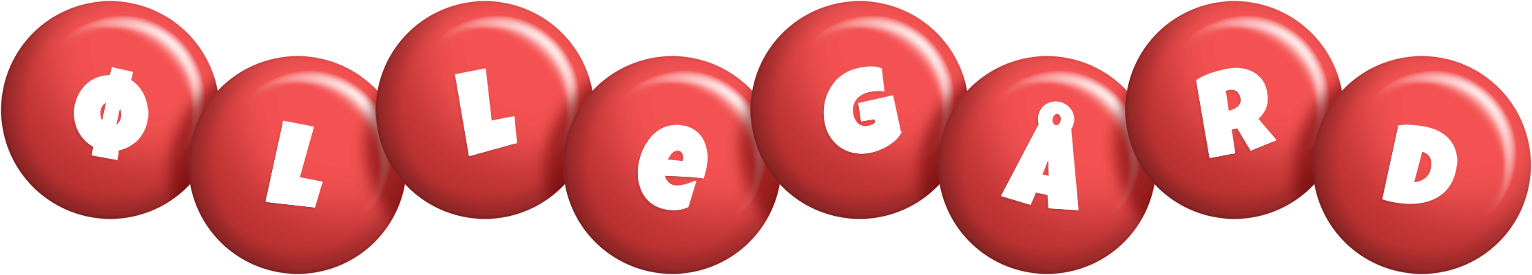 Øllegård candy-red logo