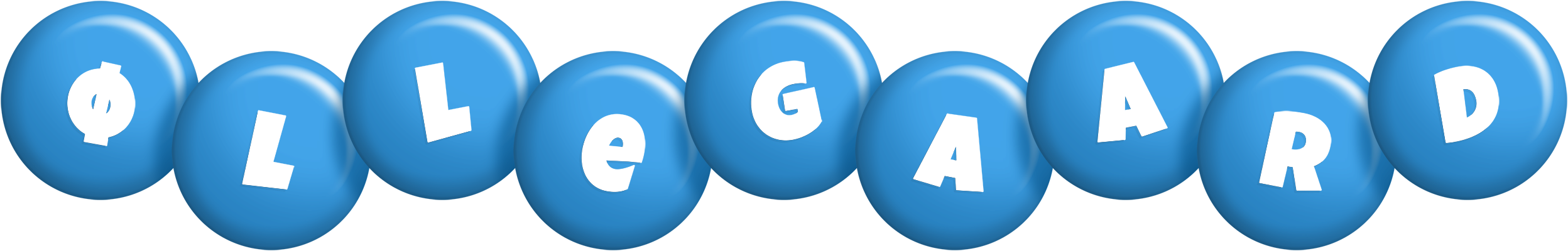 Øllegaard candy-blue logo