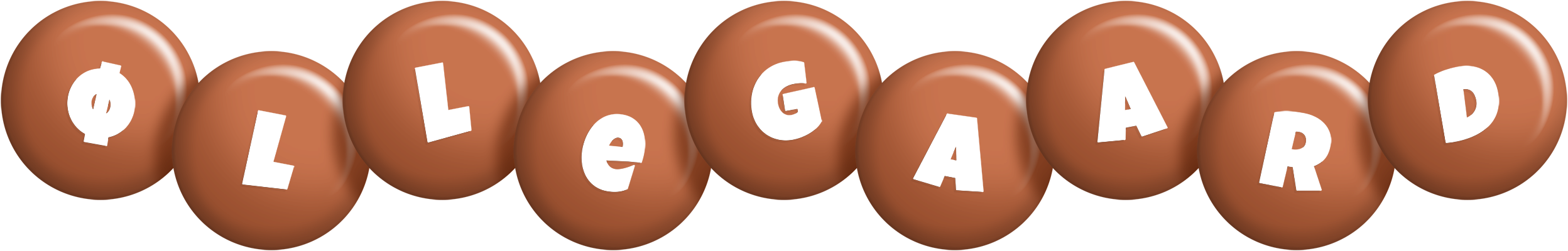 Øllegaard candy-brown logo