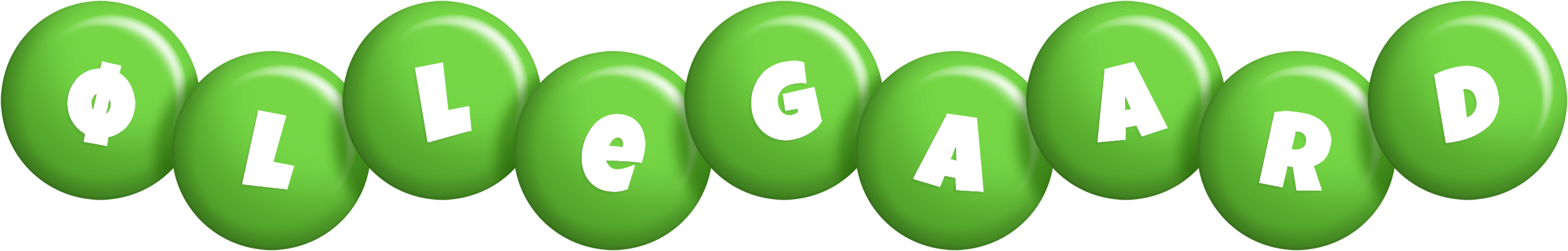 Øllegaard candy-green logo