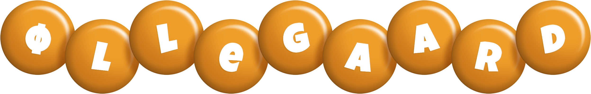 Øllegaard candy-orange logo