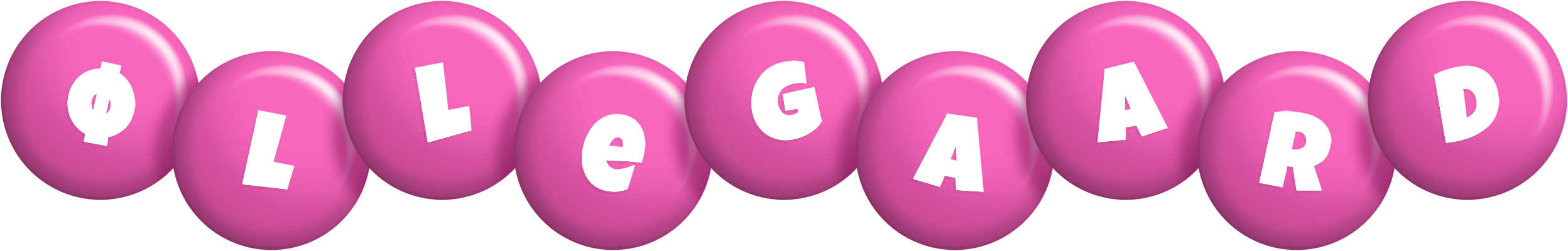 Øllegaard candy-pink logo