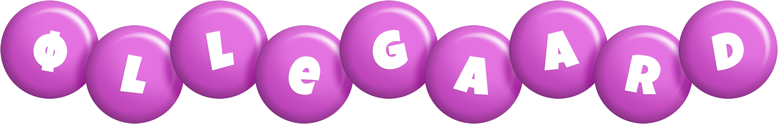 Øllegaard candy-purple logo