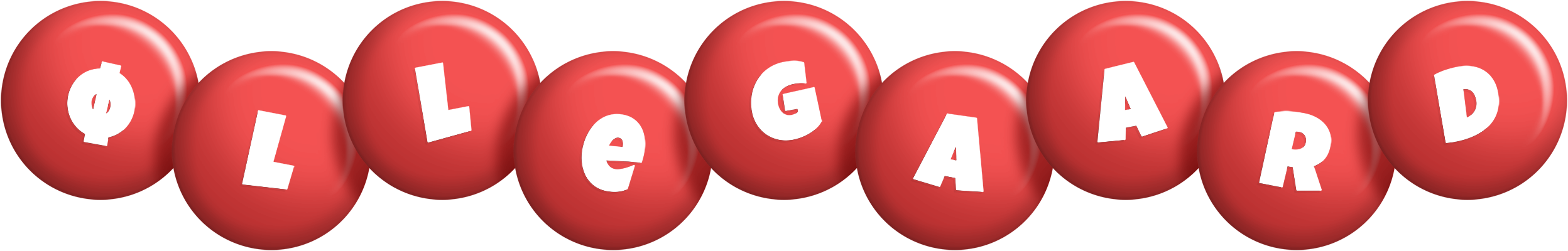 Øllegaard candy-red logo
