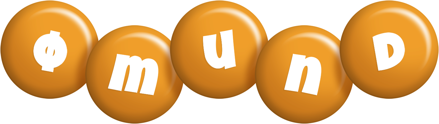 Ømund candy-orange logo