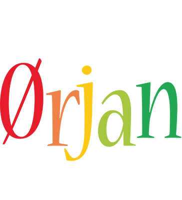 Ørjan birthday logo