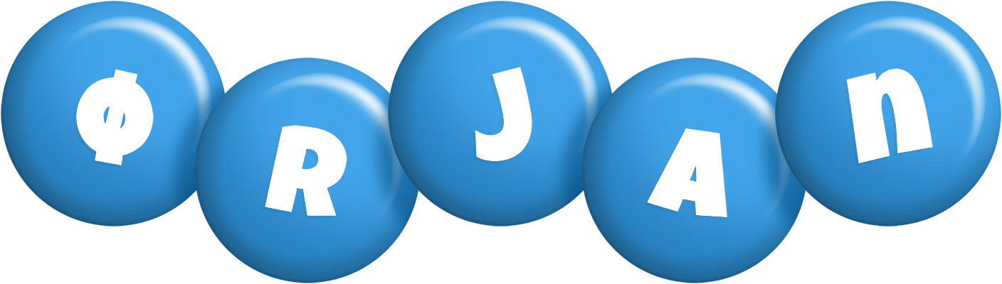 Ørjan candy-blue logo