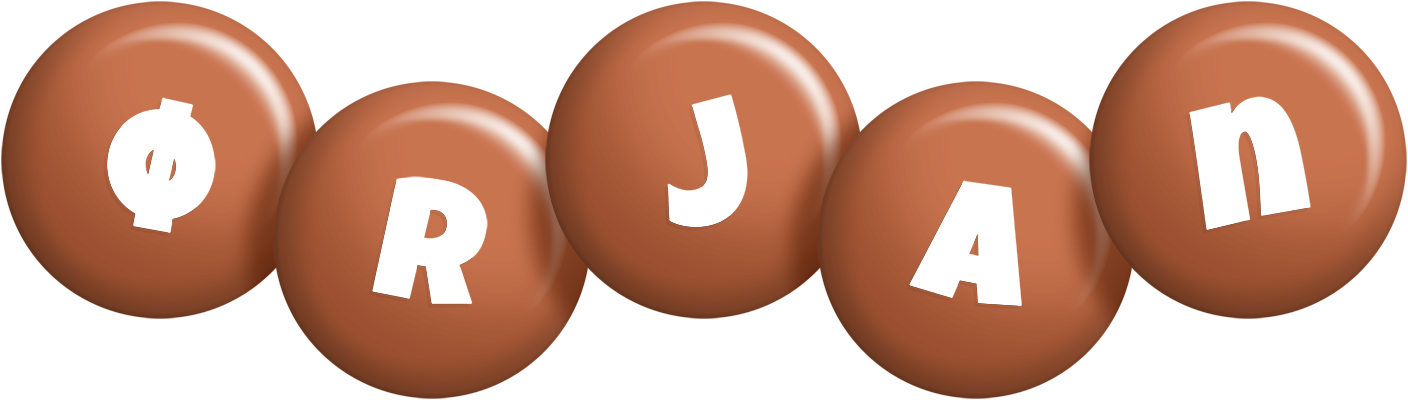 Ørjan candy-brown logo