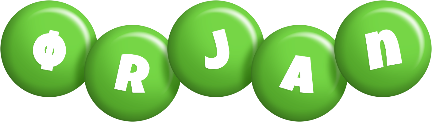 Ørjan candy-green logo