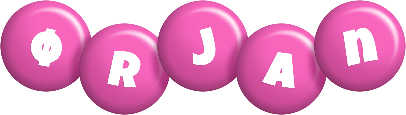 Ørjan candy-pink logo