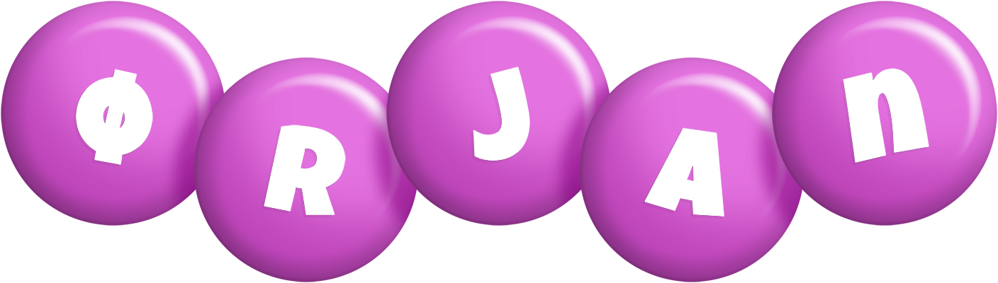 Ørjan candy-purple logo