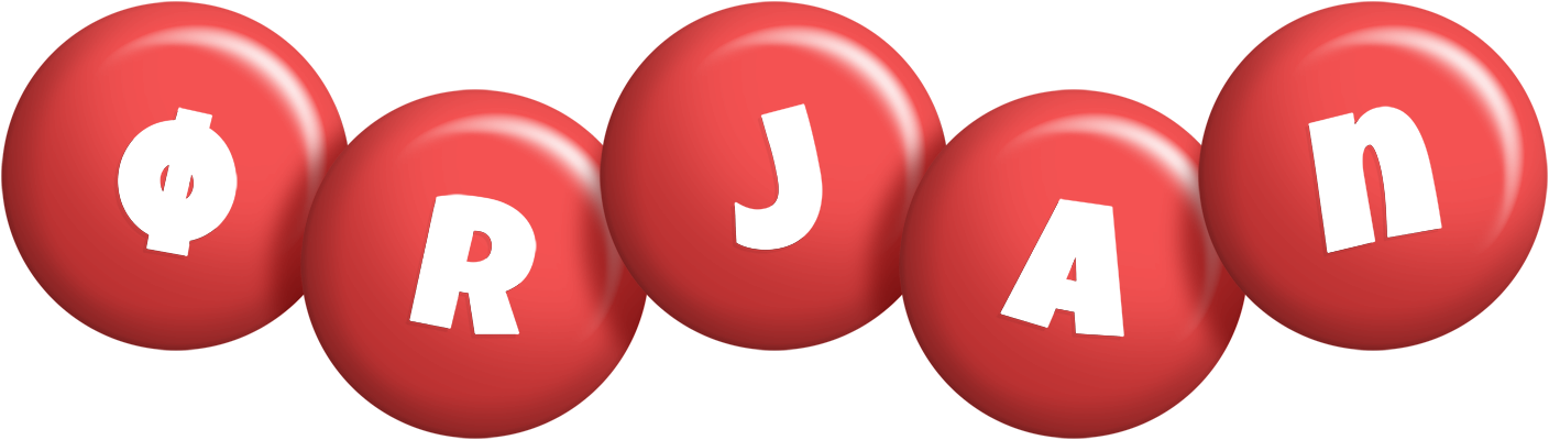 Ørjan candy-red logo