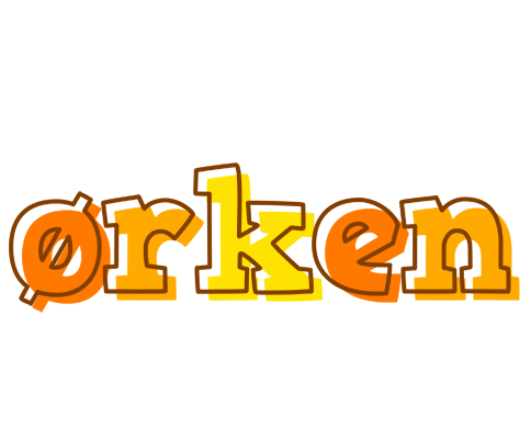 ØRKEN logo effect. Colorful text effects in various flavors. Customize your own text here: https://www.textgiraffe.com/logos/desert/