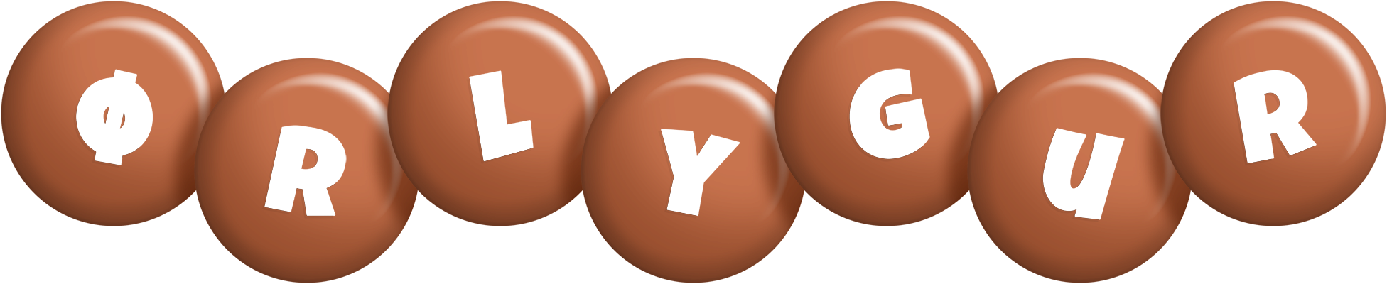 Ørlygur candy-brown logo