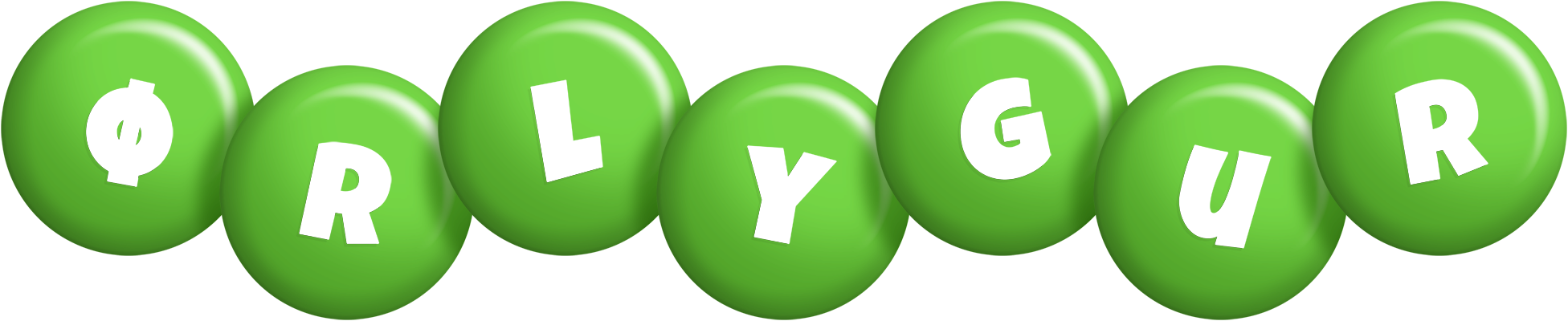 Ørlygur candy-green logo