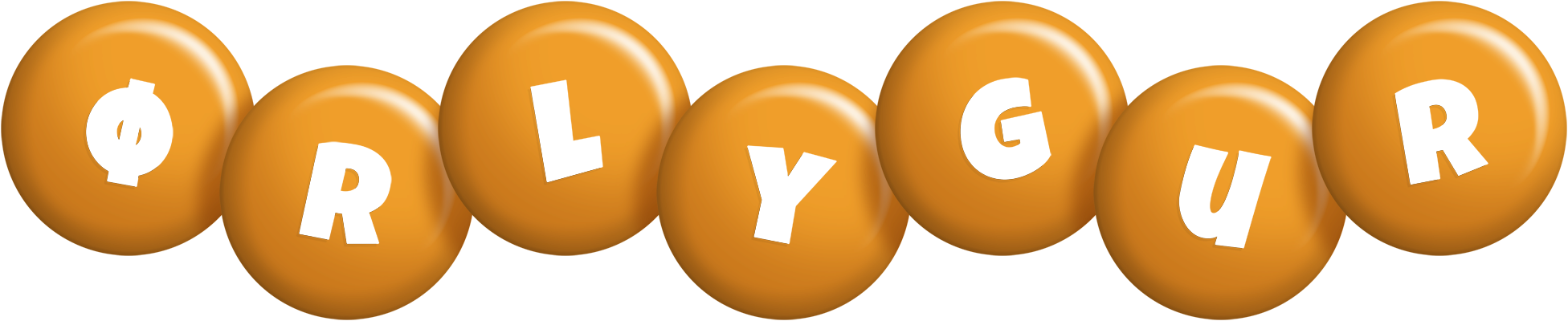 Ørlygur candy-orange logo