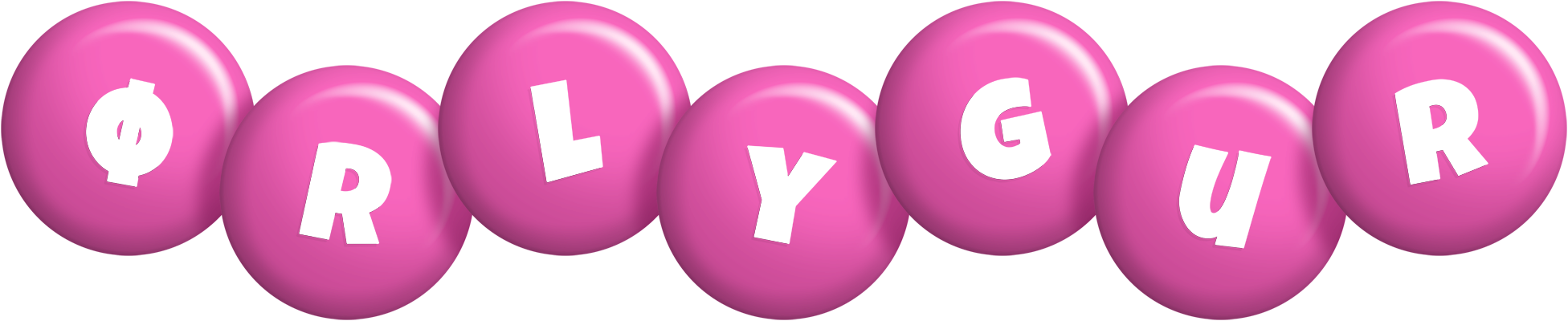 Ørlygur candy-pink logo