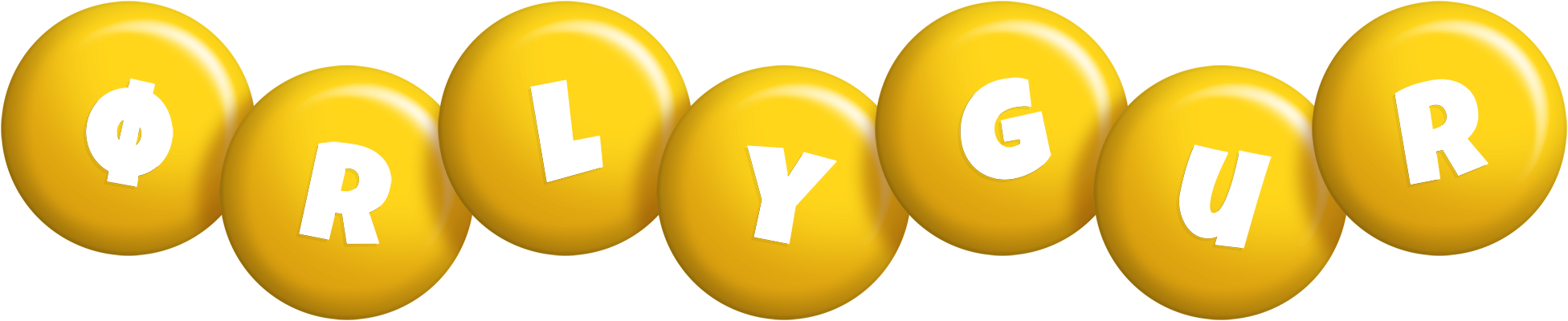 Ørlygur candy-yellow logo
