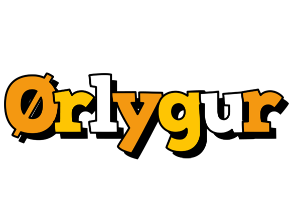 Ørlygur cartoon logo