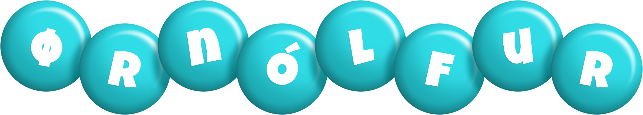 Ørnólfur candy-azur logo