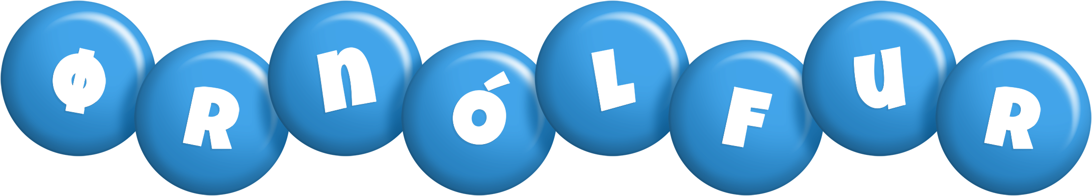 Ørnólfur candy-blue logo