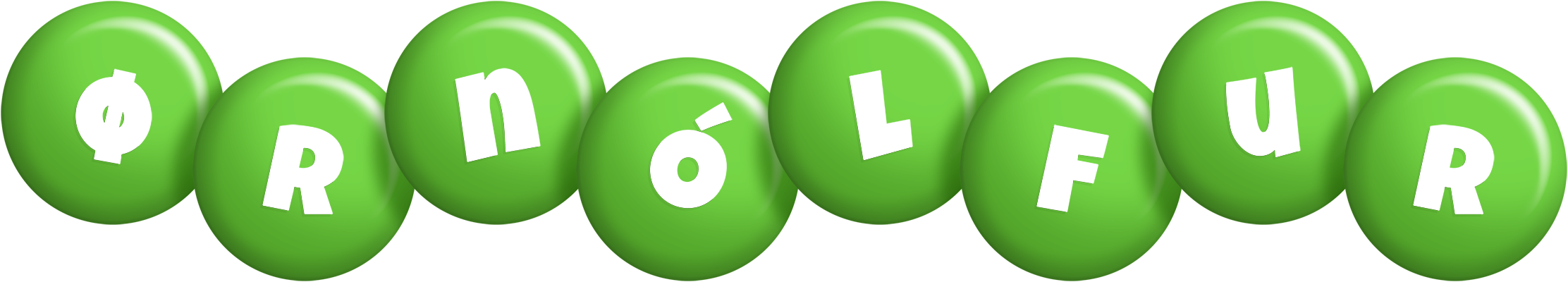 Ørnólfur candy-green logo