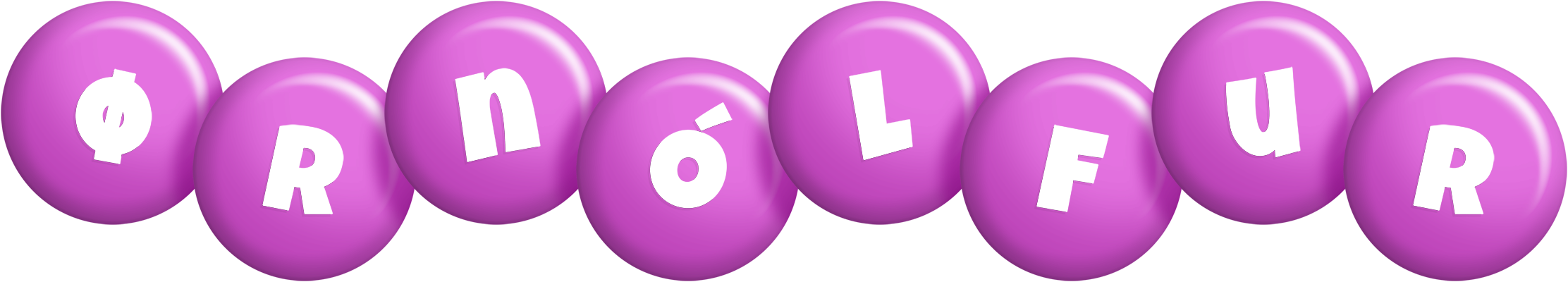 Ørnólfur candy-purple logo