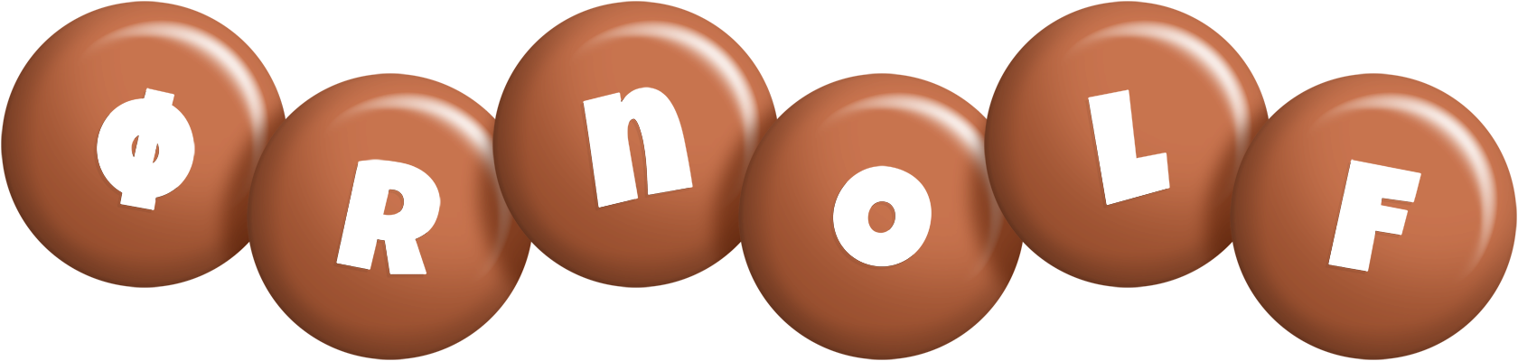 Ørnolf candy-brown logo