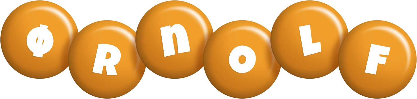 Ørnolf candy-orange logo