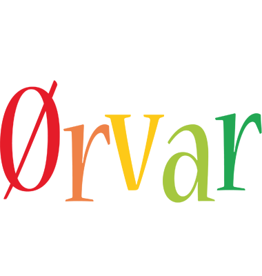 Ørvar birthday logo