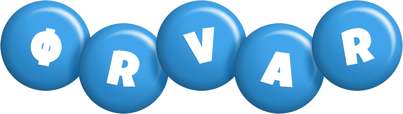 Ørvar candy-blue logo