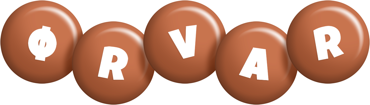 Ørvar candy-brown logo