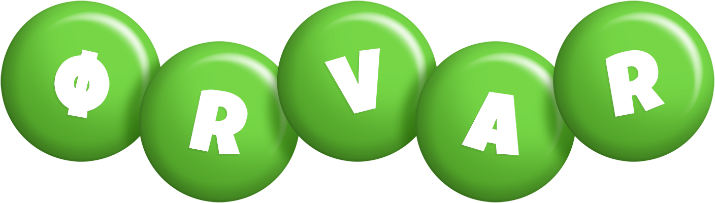 Ørvar candy-green logo