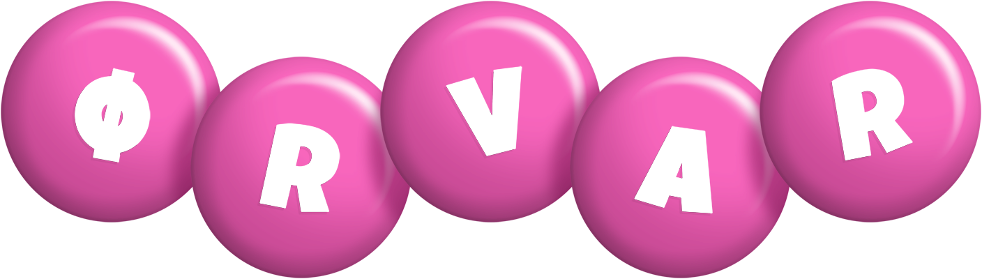 Ørvar candy-pink logo