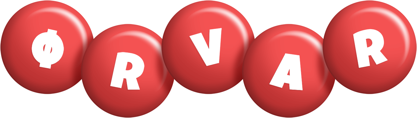 Ørvar candy-red logo