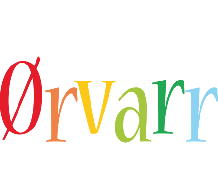 Ørvarr birthday logo