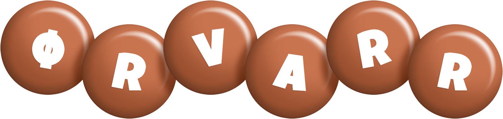 Ørvarr candy-brown logo