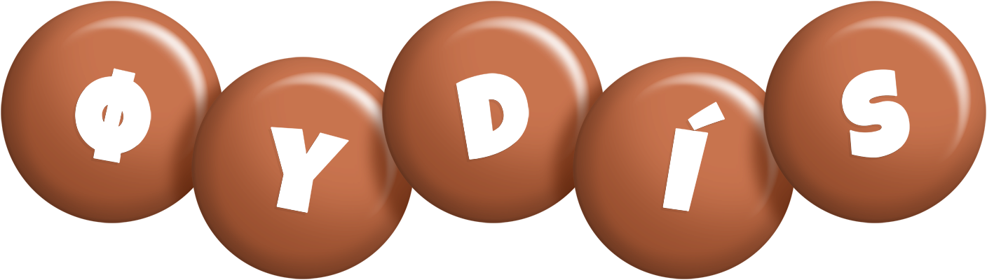 Øydís candy-brown logo