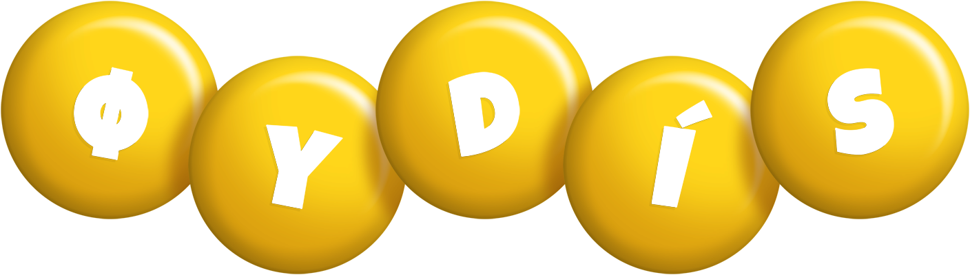 Øydís candy-yellow logo