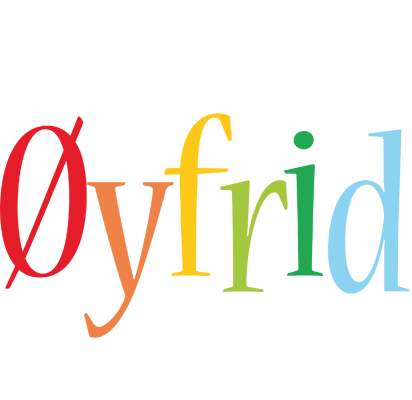Øyfrid birthday logo