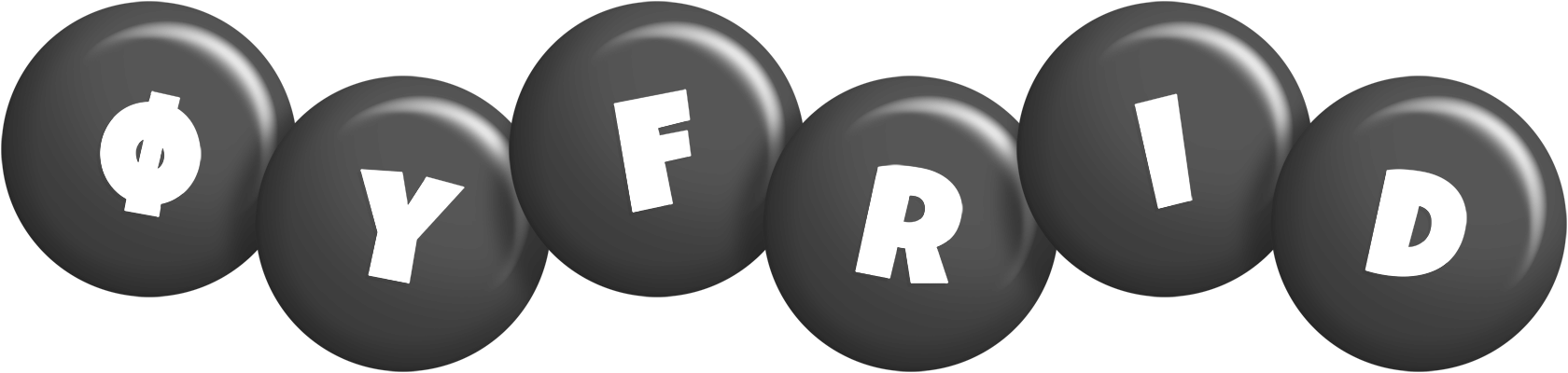 Øyfrid candy-black logo