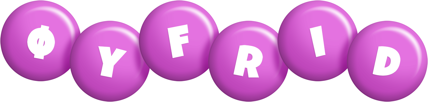Øyfrid candy-purple logo