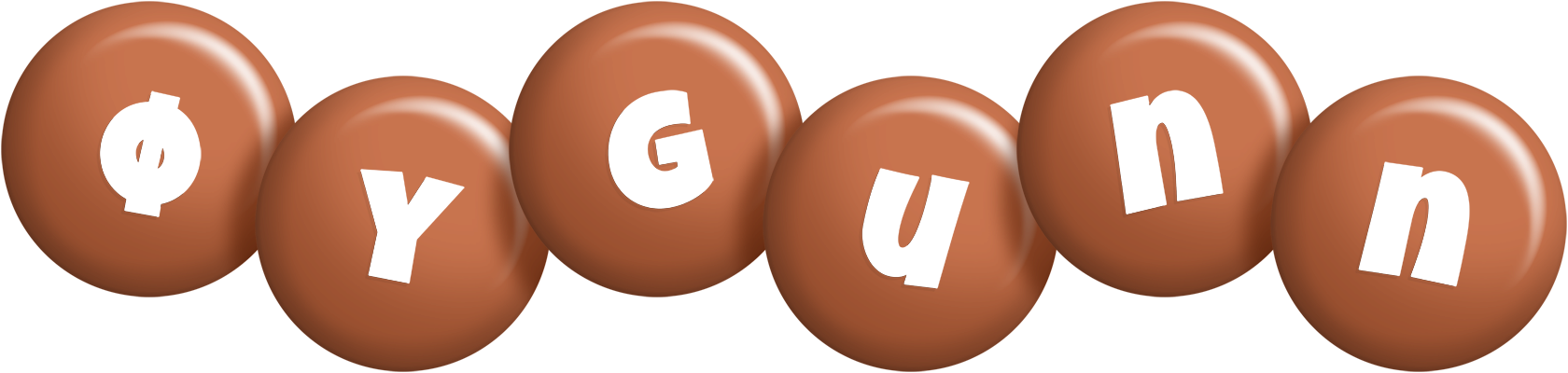Øygunn candy-brown logo