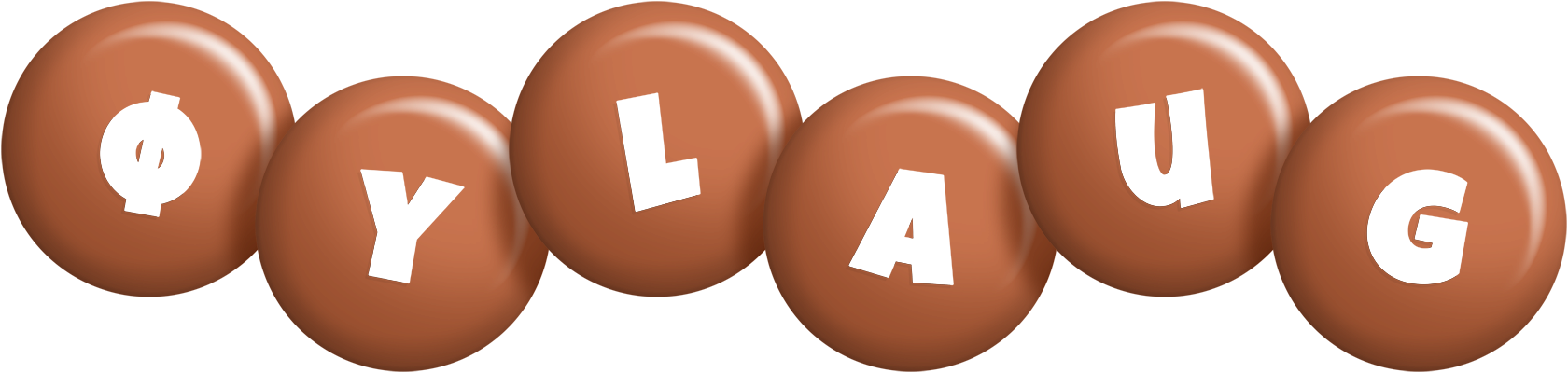 Øylaug candy-brown logo