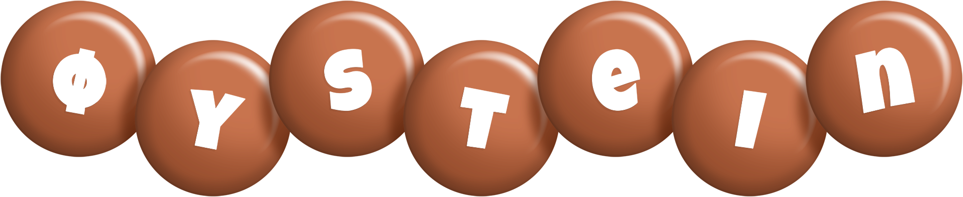 Øystein candy-brown logo