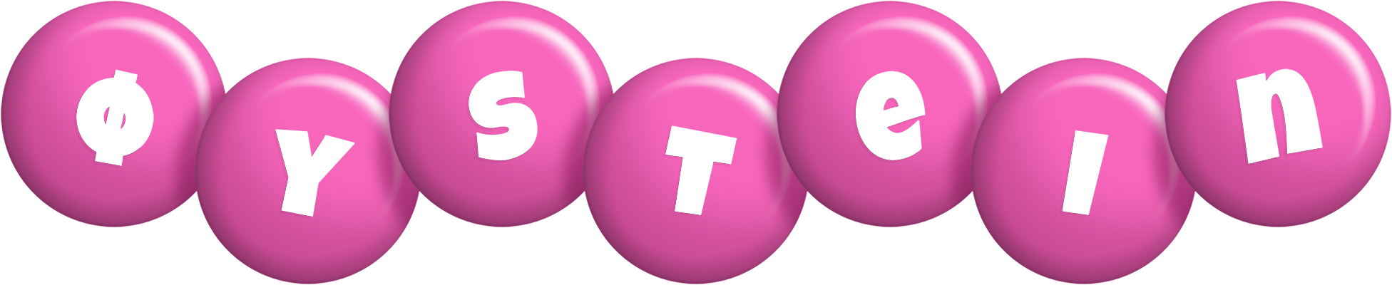 Øystein candy-pink logo