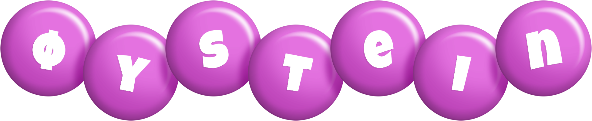 Øystein candy-purple logo