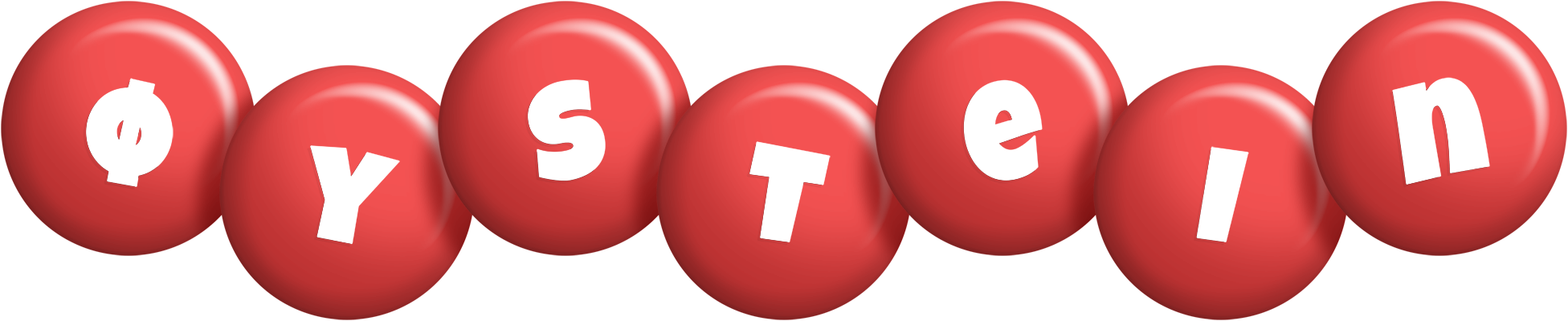 Øystein candy-red logo