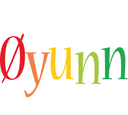 Øyunn birthday logo
